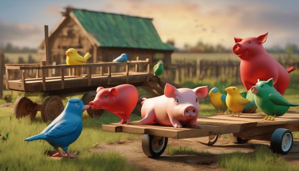 Les oiseaux et les cochons s’unissent dans angry birds copains comme cochons